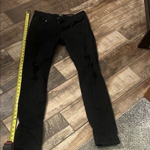 PRPS Slim Straight Black Distressed Jeans